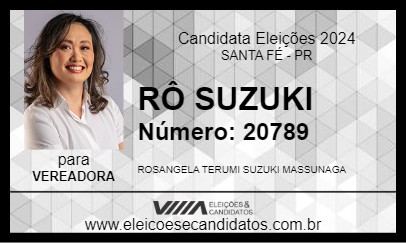 Candidato RÔ SUZUKI 2024 - SANTA FÉ - Eleições