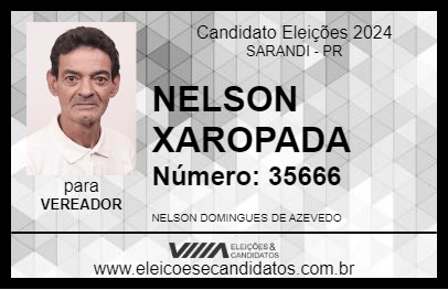 Candidato NELSON XAROPADA 2024 - SARANDI - Eleições