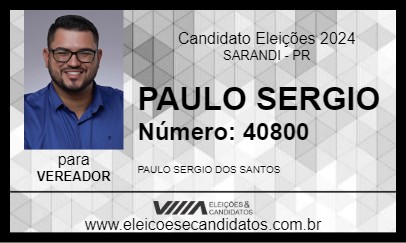 Candidato PAULO SERGIO 2024 - SARANDI - Eleições