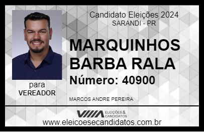 Candidato MARQUINHOS BARBA RALA 2024 - SARANDI - Eleições