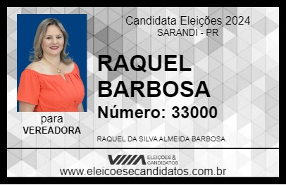 Candidato RAQUEL BARBOSA 2024 - SARANDI - Eleições