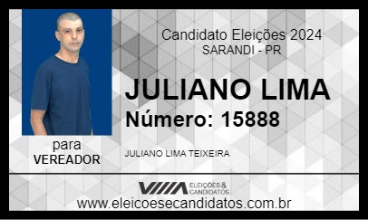 Candidato JULIANO LIMA 2024 - SARANDI - Eleições