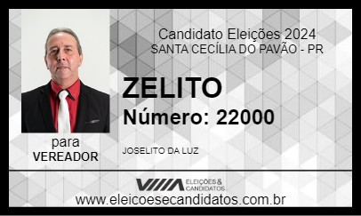 Candidato ZELITO 2024 - SANTA CECÍLIA DO PAVÃO - Eleições