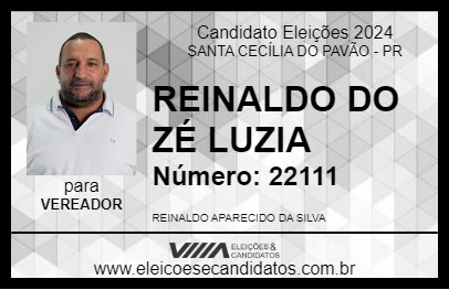 Candidato REINALDO DO ZÉ LUZIA 2024 - SANTA CECÍLIA DO PAVÃO - Eleições