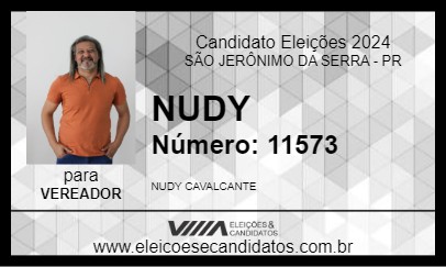 Candidato NUDY 2024 - SÃO JERÔNIMO DA SERRA - Eleições