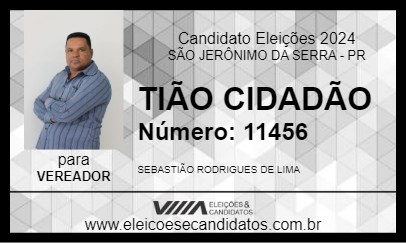 Candidato TIÃO CIDADÃO 2024 - SÃO JERÔNIMO DA SERRA - Eleições