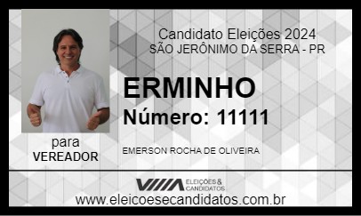 Candidato ERMINHO 2024 - SÃO JERÔNIMO DA SERRA - Eleições