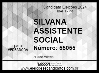 Candidato SILVANA ASSISTENTE SOCIAL 2024 - IBAITI - Eleições