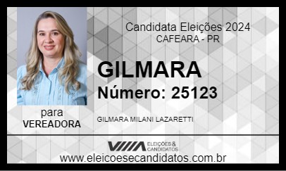 Candidato GILMARA 2024 - CAFEARA - Eleições