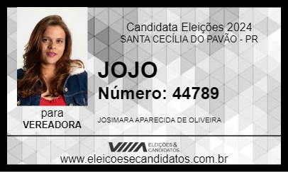 Candidato JOJO 2024 - SANTA CECÍLIA DO PAVÃO - Eleições