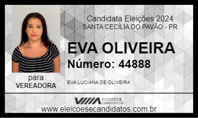 Candidato EVA OLIVEIRA 2024 - SANTA CECÍLIA DO PAVÃO - Eleições