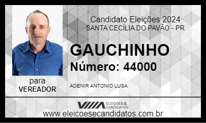 Candidato GAUCHINHO 2024 - SANTA CECÍLIA DO PAVÃO - Eleições