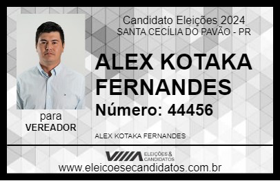 Candidato ALEX KOTAKA FERNANDES 2024 - SANTA CECÍLIA DO PAVÃO - Eleições