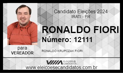 Candidato RONALDO FIORI 2024 - IRATI - Eleições