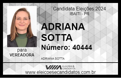 Candidato ADRIANA SOTTA 2024 - IBAITI - Eleições