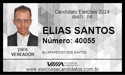 Candidato ELIAS SANTOS 2024 - IBAITI - Eleições