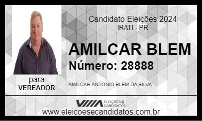 Candidato AMILCAR BLEM 2024 - IRATI - Eleições