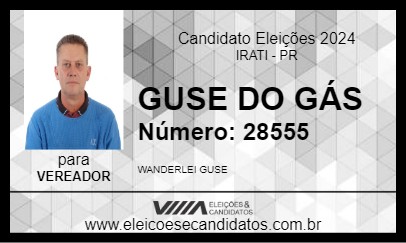 Candidato GUSE DO GÁS 2024 - IRATI - Eleições