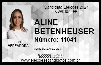 Candidato ALINE BETENHEUSER 2024 - CURITIBA - Eleições