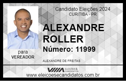 Candidato ALEXANDRE ROLLER 2024 - CURITIBA - Eleições