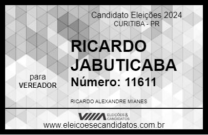 Candidato RICARDO JABUTICABA 2024 - CURITIBA - Eleições