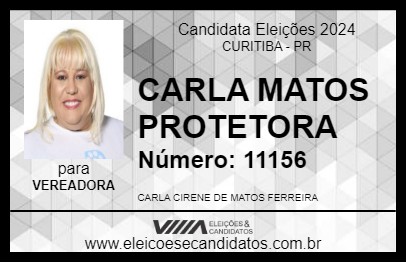 Candidato CARLA MATOS PROTETORA 2024 - CURITIBA - Eleições