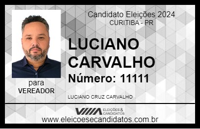 Candidato LUCIANO CARVALHO 2024 - CURITIBA - Eleições