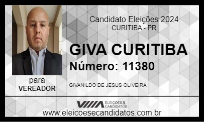 Candidato GIVA CURITIBA 2024 - CURITIBA - Eleições