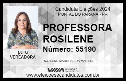 Candidato PROFESSORA ROSILENE 2024 - PONTAL DO PARANÁ - Eleições