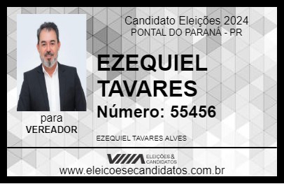 Candidato EZEQUIEL TAVARES 2024 - PONTAL DO PARANÁ - Eleições