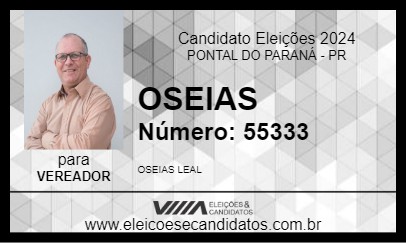 Candidato OSEIAS 2024 - PONTAL DO PARANÁ - Eleições