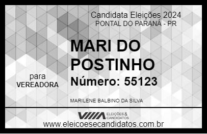 Candidato MARI DO POSTINHO 2024 - PONTAL DO PARANÁ - Eleições