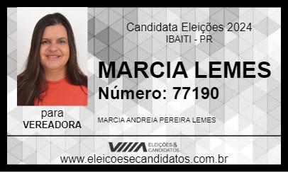 Candidato MARCIA LEMES 2024 - IBAITI - Eleições