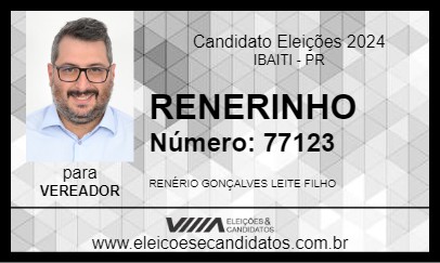 Candidato RENERINHO 2024 - IBAITI - Eleições