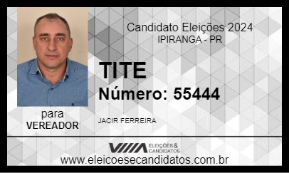 Candidato TITE 2024 - IPIRANGA - Eleições