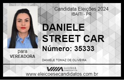 Candidato DANIELE STREET CAR 2024 - IBAITI - Eleições