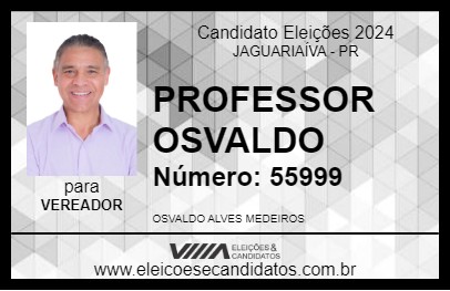 Candidato PROFESSOR OSVALDO 2024 - JAGUARIAÍVA - Eleições