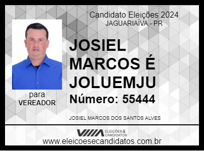 Candidato JOSIEL MARCOS É JOLUEMJU 2024 - JAGUARIAÍVA - Eleições