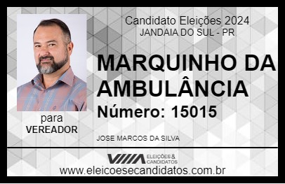 Candidato MARQUINHO DA AMBULÂNCIA 2024 - JANDAIA DO SUL - Eleições