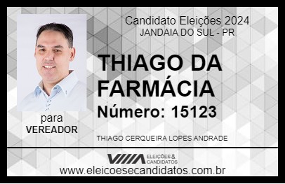 Candidato THIAGO DA FARMÁCIA 2024 - JANDAIA DO SUL - Eleições