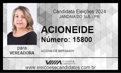 Candidato ACIONEIDE 2024 - JANDAIA DO SUL - Eleições