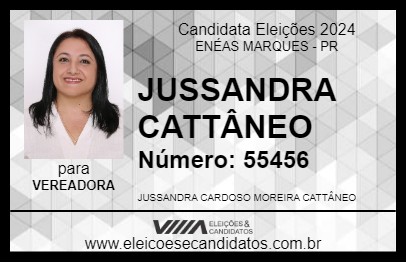 Candidato JUSSANDRA  CATTÂNEO 2024 - ENÉAS MARQUES - Eleições