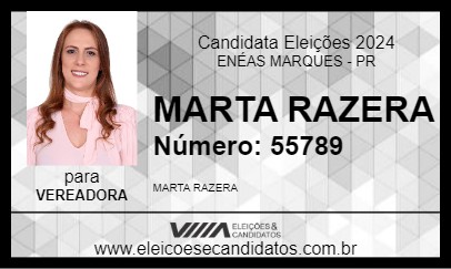 Candidato MARTA RAZERA 2024 - ENÉAS MARQUES - Eleições