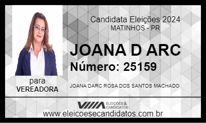 Candidato JOANA D ARC 2024 - MATINHOS - Eleições