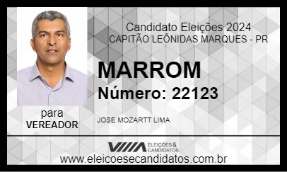 Candidato MARROM 2024 - CAPITÃO LEÔNIDAS MARQUES - Eleições