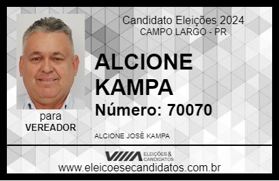 Candidato ALCIONE KAMPA 2024 - CAMPO LARGO - Eleições