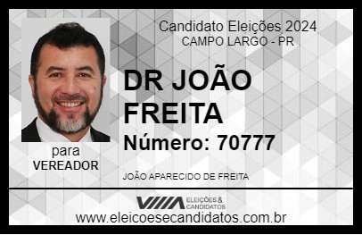 Candidato DR JOÃO FREITA 2024 - CAMPO LARGO - Eleições