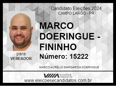 Candidato MARCO DOERINGUE - FININHO  2024 - CAMPO LARGO - Eleições