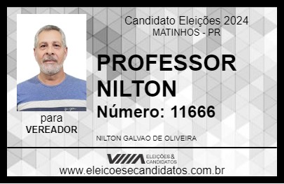 Candidato PROFESSOR NILTON 2024 - MATINHOS - Eleições