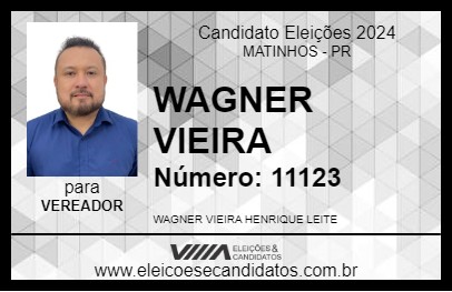 Candidato WAGNER VIEIRA 2024 - MATINHOS - Eleições